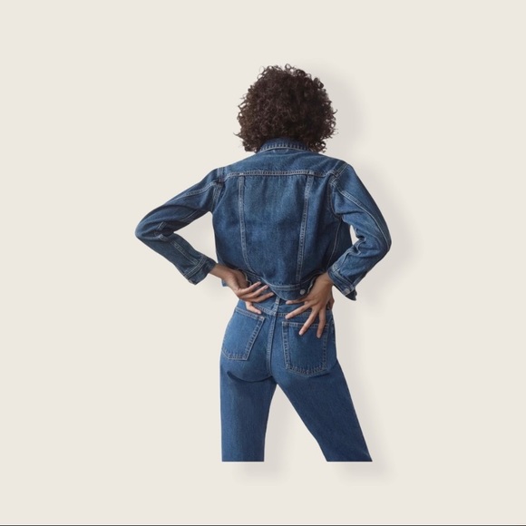 EVERLANE The Shrunken Denim Jacket Size XS - Picture 2 of 8